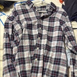 Men's Plaid Shirt - Red, Blue, White